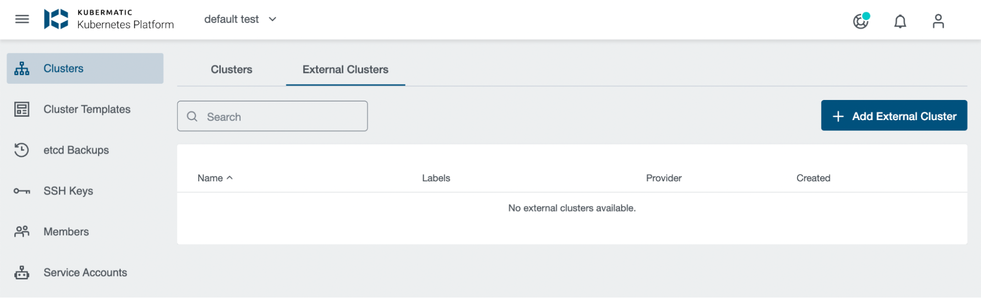 Adding external clusters to the KKP dashboard