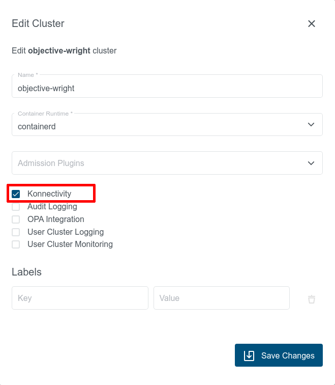 Update KKP clusters to Konnectivity