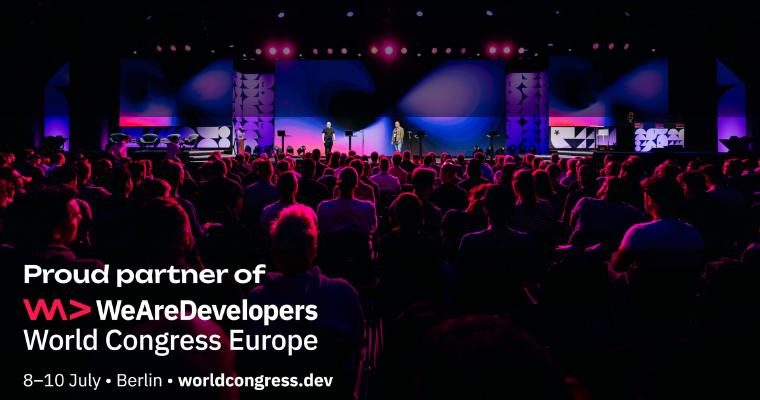 Proud partner of WeAreDevelopers World Congress Europe, 8-10 July, Berlin