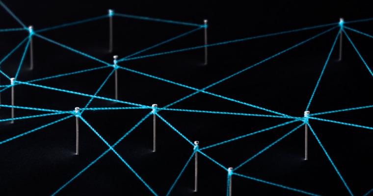 Network of connected dots