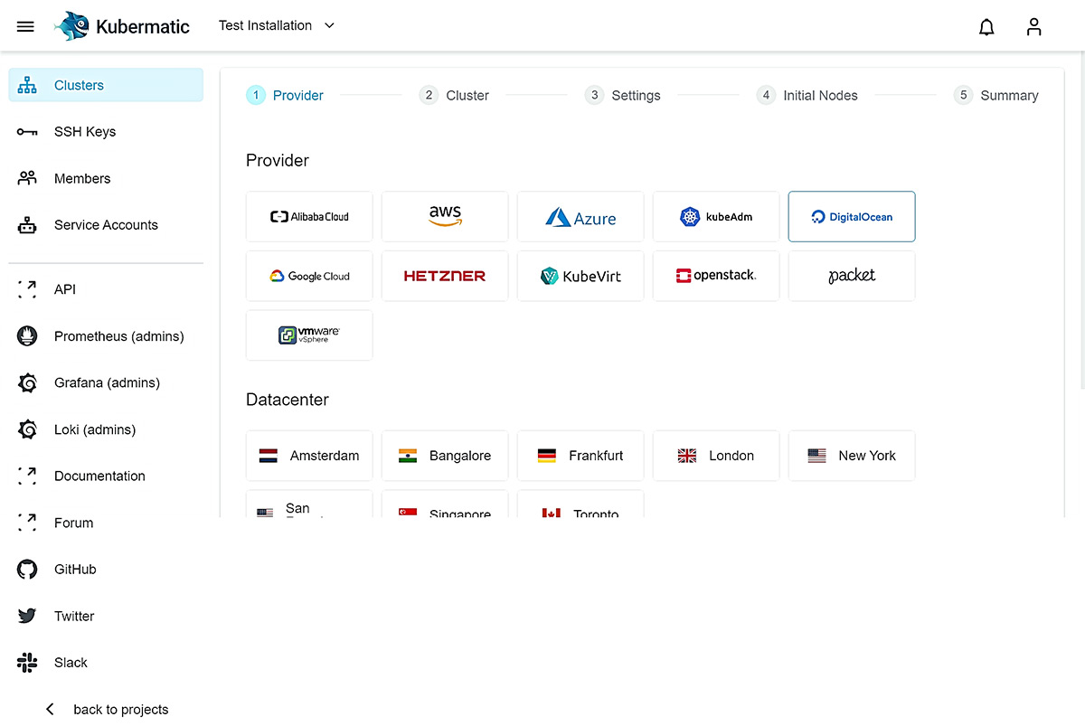 Kubermatic Kubernetes Platform_Selecting Cloud Provider