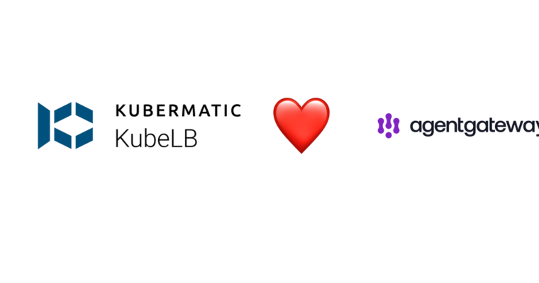 The KubeLB and agentgateway logos with a heart between them
