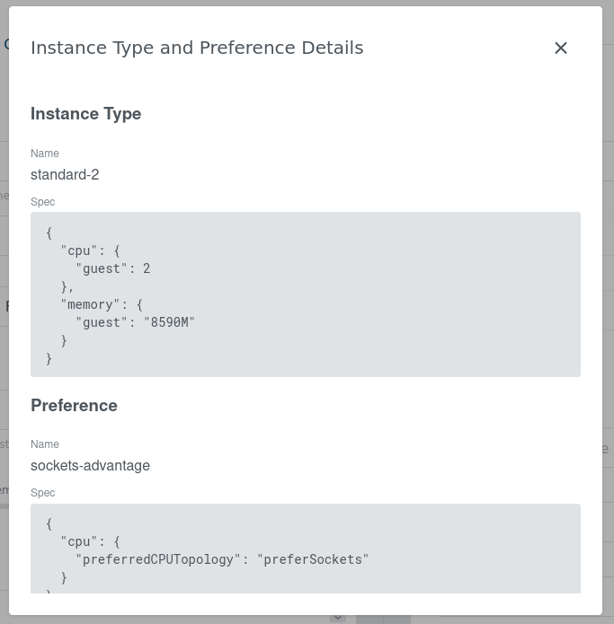 Virtual Machine Template Details