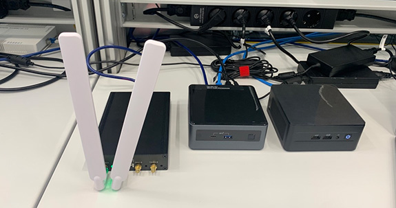 side-by-side arrangement of edge hardware