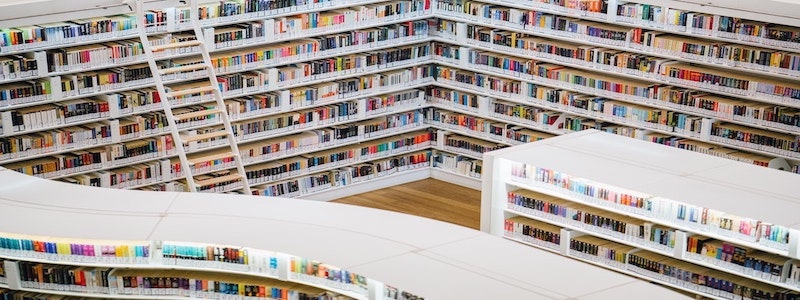 A library with many books on shelves