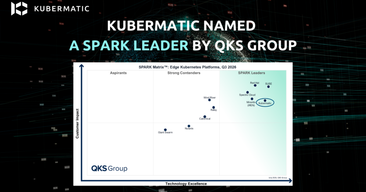 Kubermatic positioned as a Leader in the SPARK Matrix TM: Edge ...