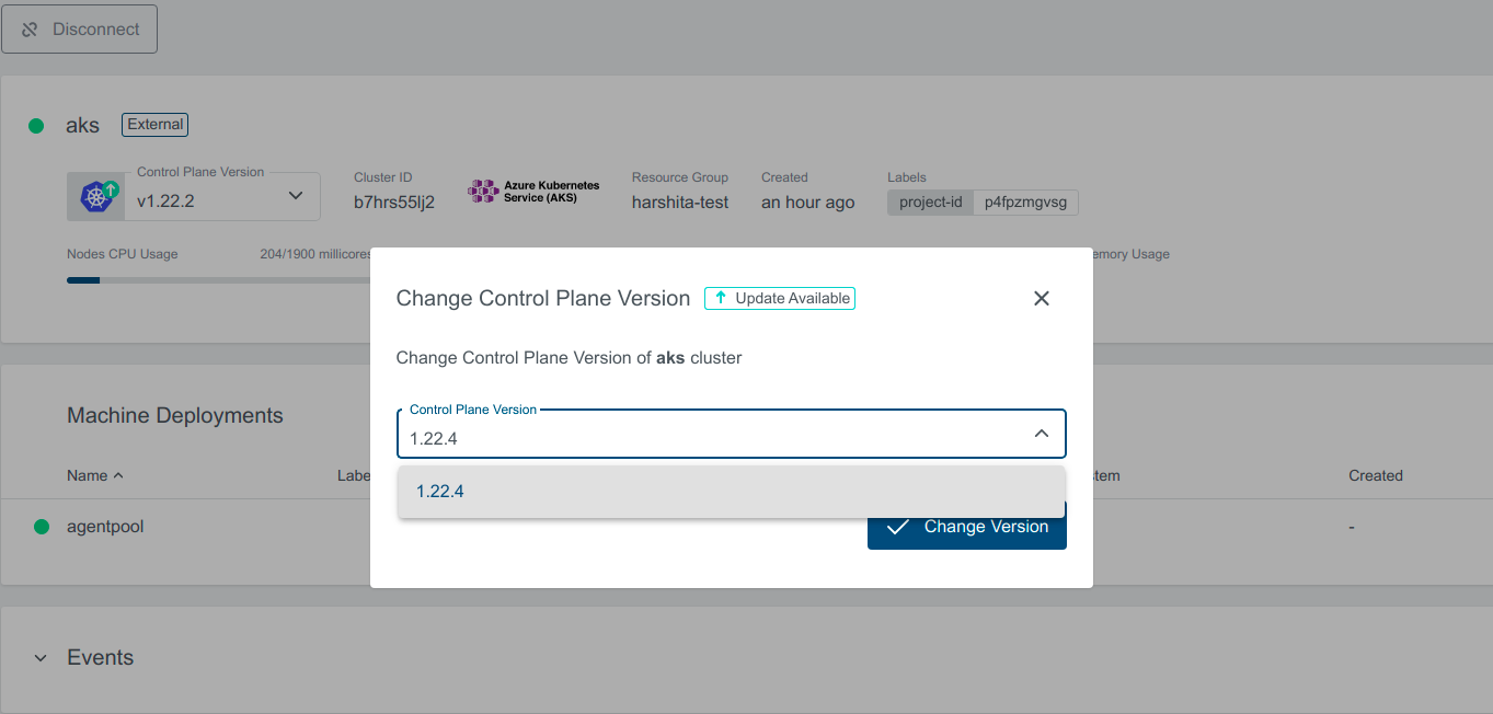 Upgrade the Control Plane Version on availability